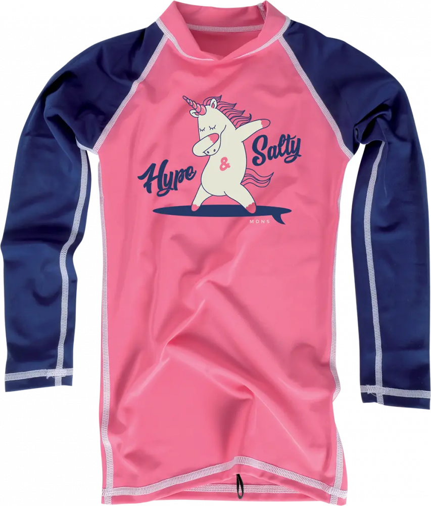 Лайкра детская MDNS Bicolor Design Rashvest Kid Ls Unicorn Pink/Navy 2023